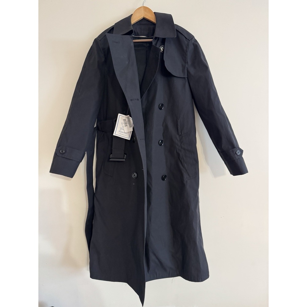 Defense Logistics Trench Coat Women 8L Navy Blue Removable Liner Defender New